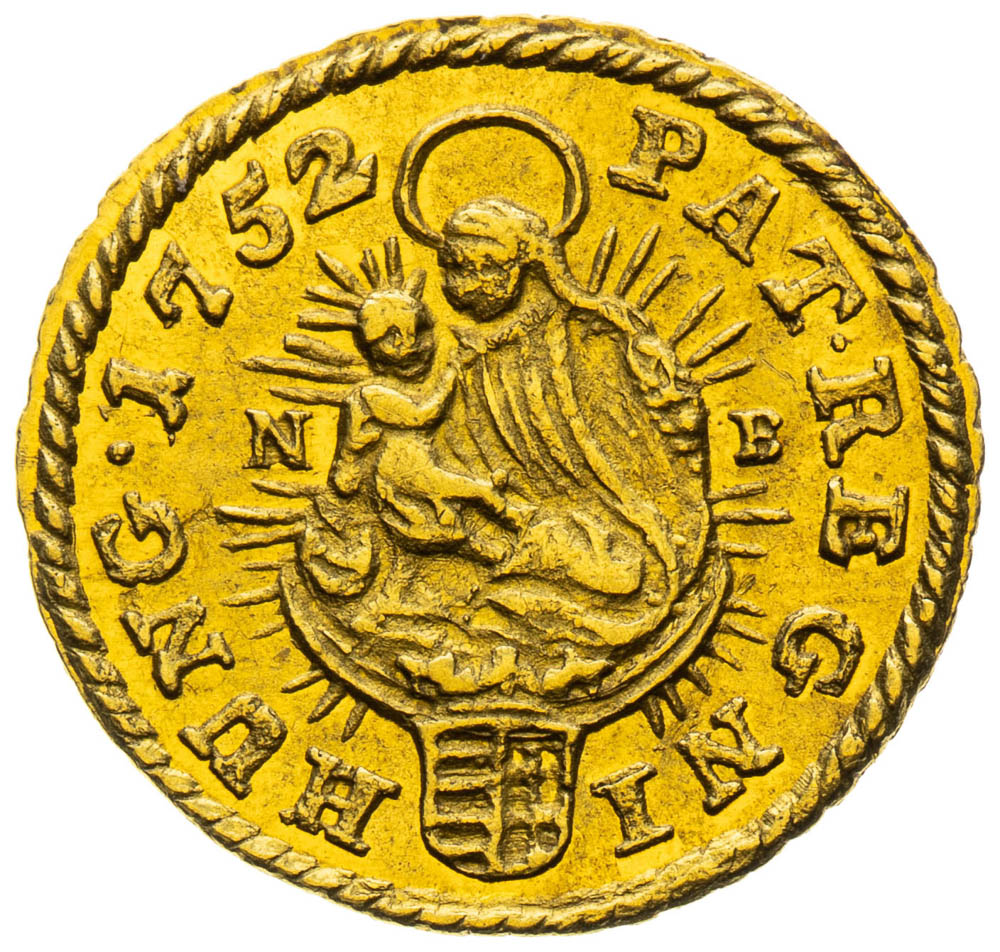 1/4 Dukát 1752 - revers