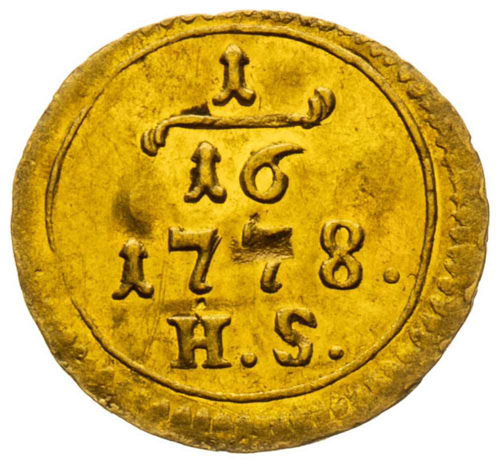 1/6 Dukát 1778 - avers
