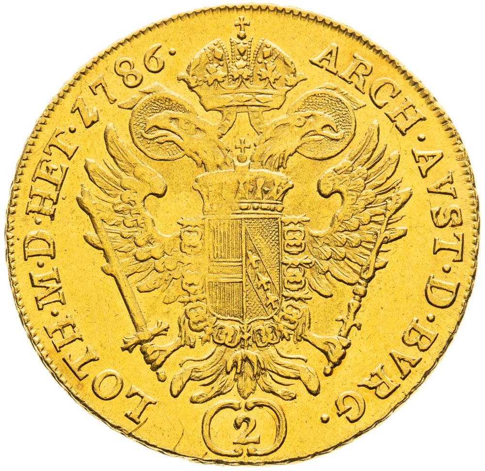 2 Dukát 1786 - revers