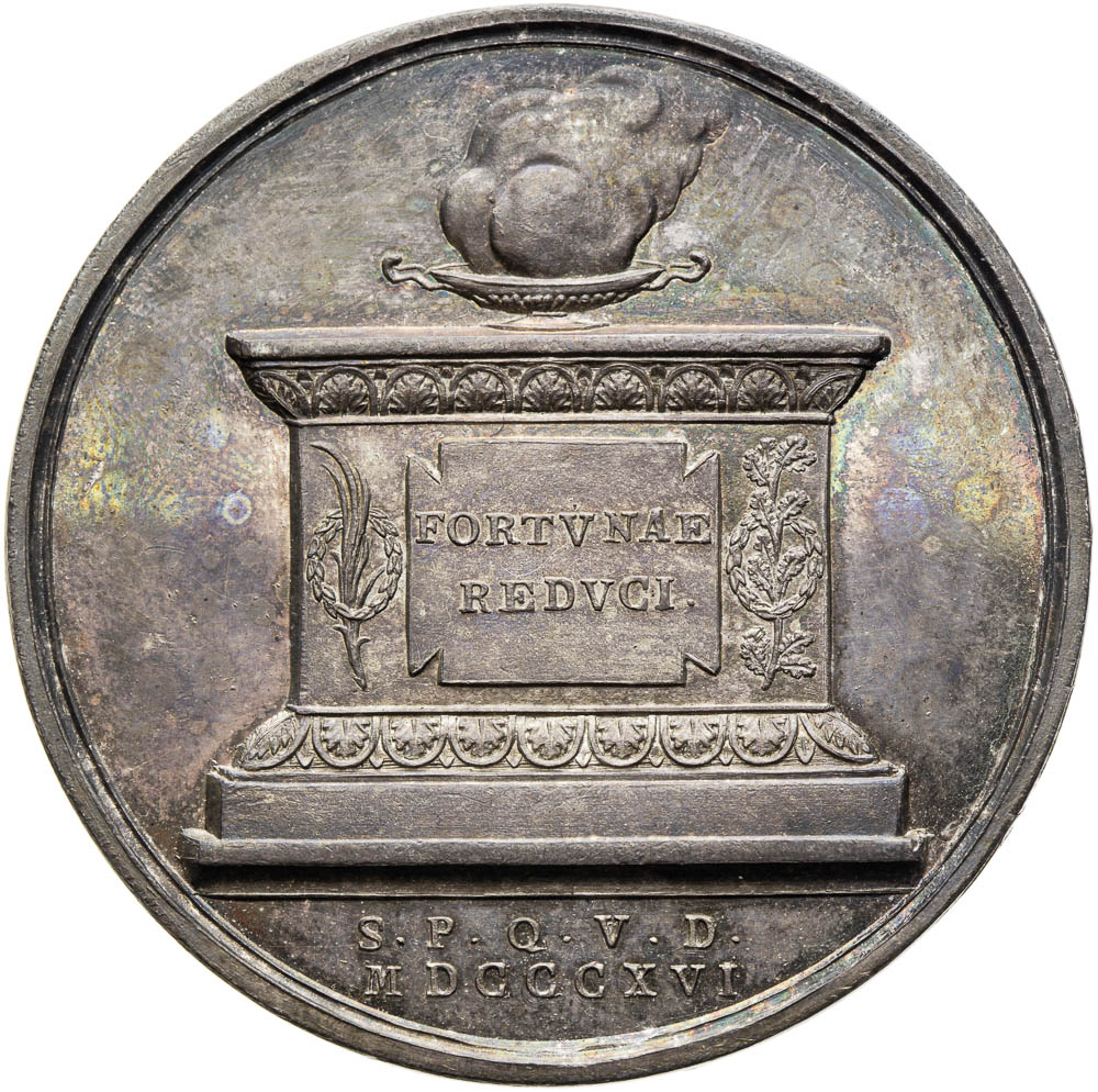 Stříbrná medaile 1816 - revers