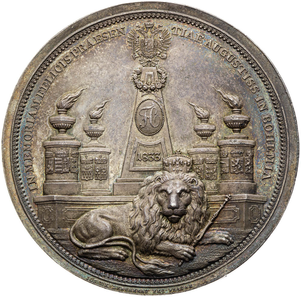 Stříbrná medaile 1833 - revers