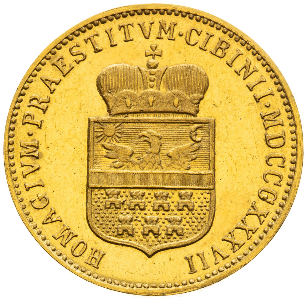 Zlatý žeton 1837 (Dukát) - revers