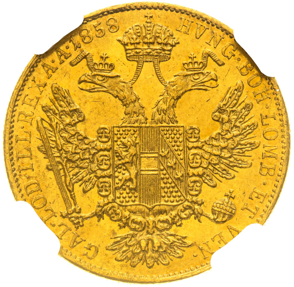 Dukát 1858 - revers