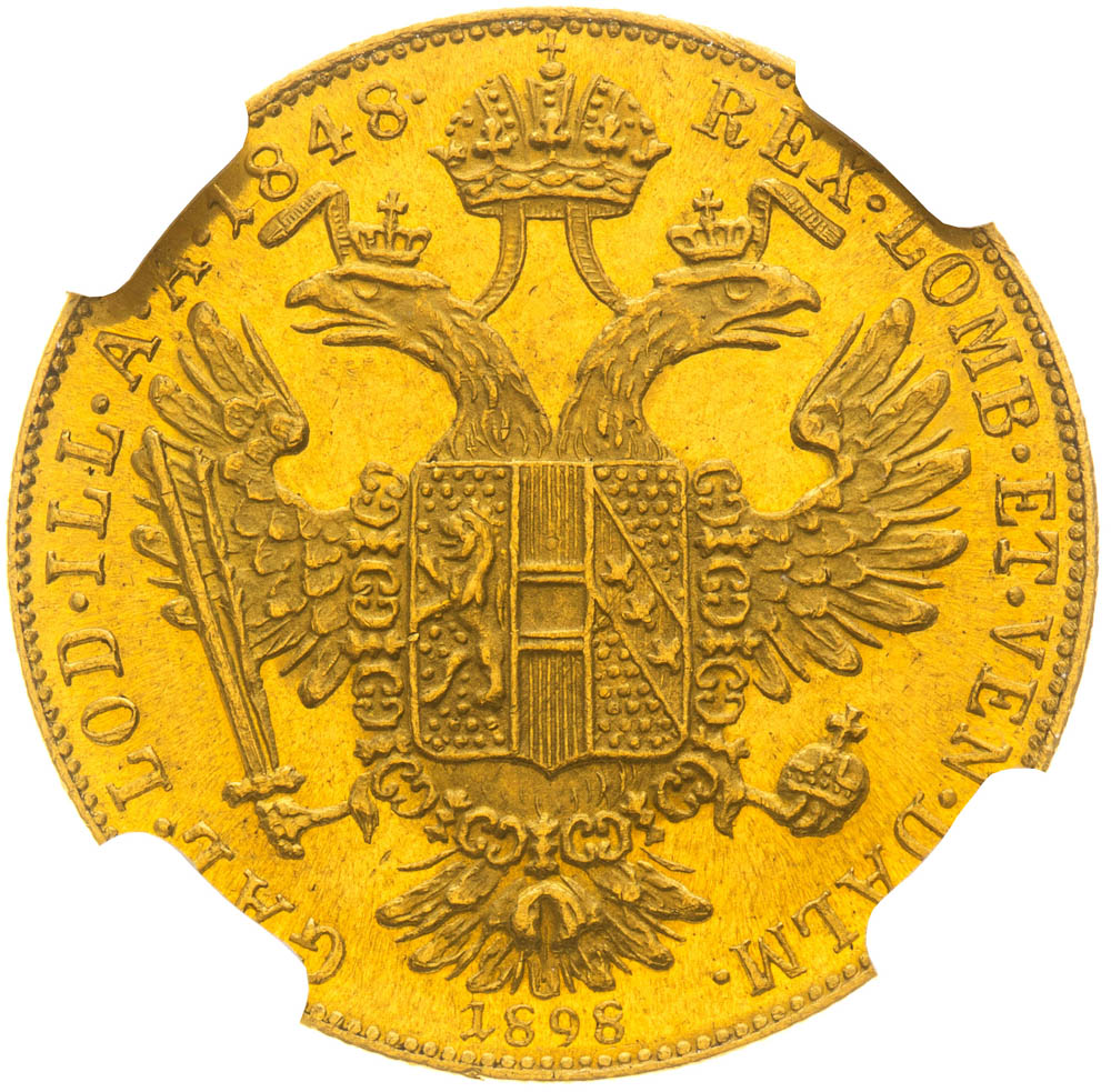 Dukát 1848/1898 - revers