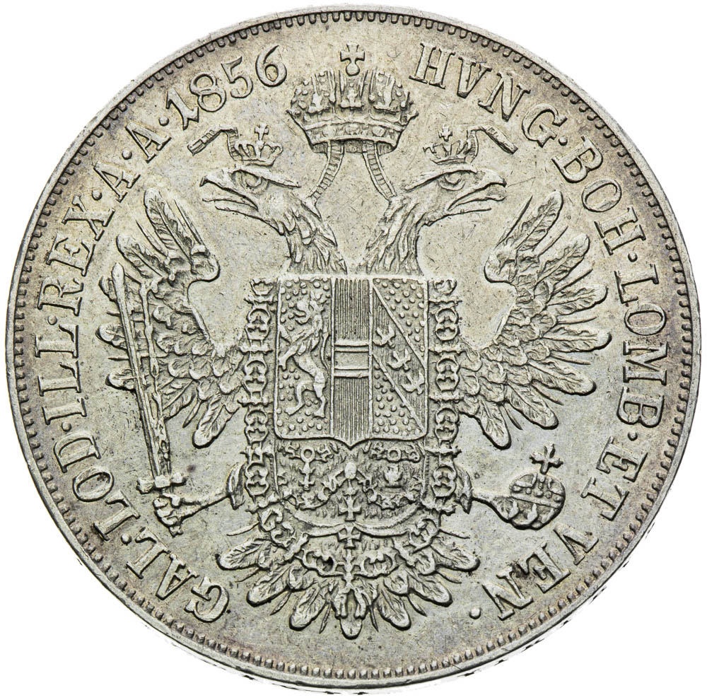 Konvenční tolar 1856 - revers