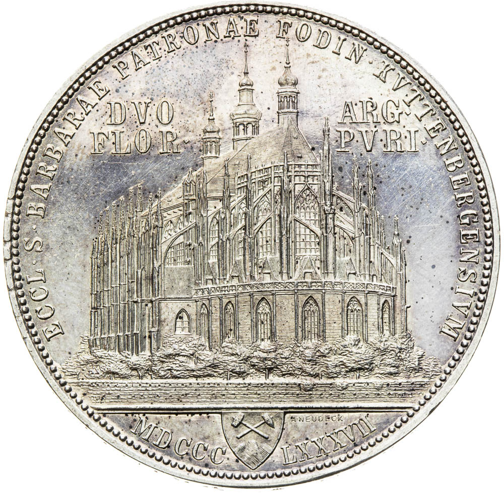 Kutnohorský 2 zlatník 1887 - revers