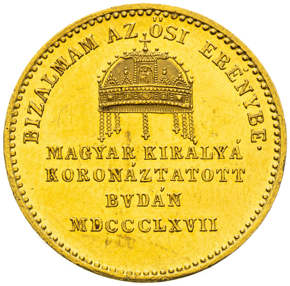 Zlatý žeton 1867 (Dukát) - revers