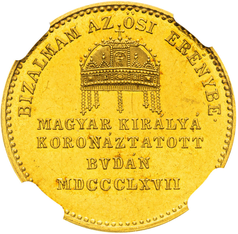 Zlatý žeton 1867 (Dukát) - revers