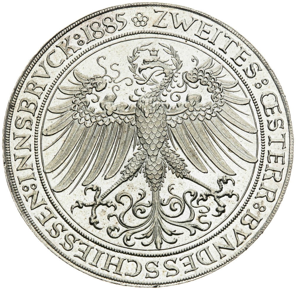 Stříbrná medaile 1885 (2 Zlatník) - avers