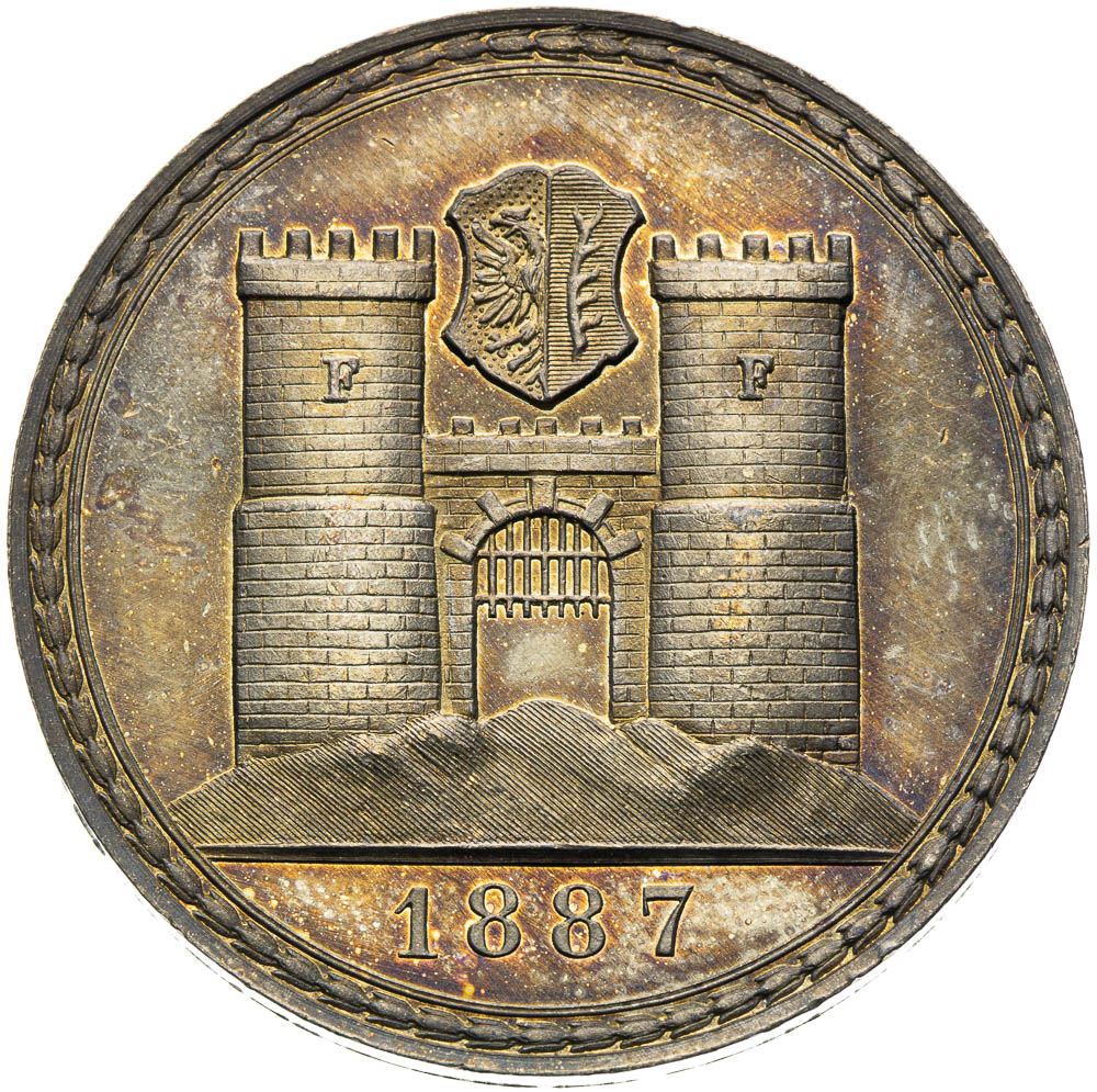 Stříbrná medaile 1887 - avers