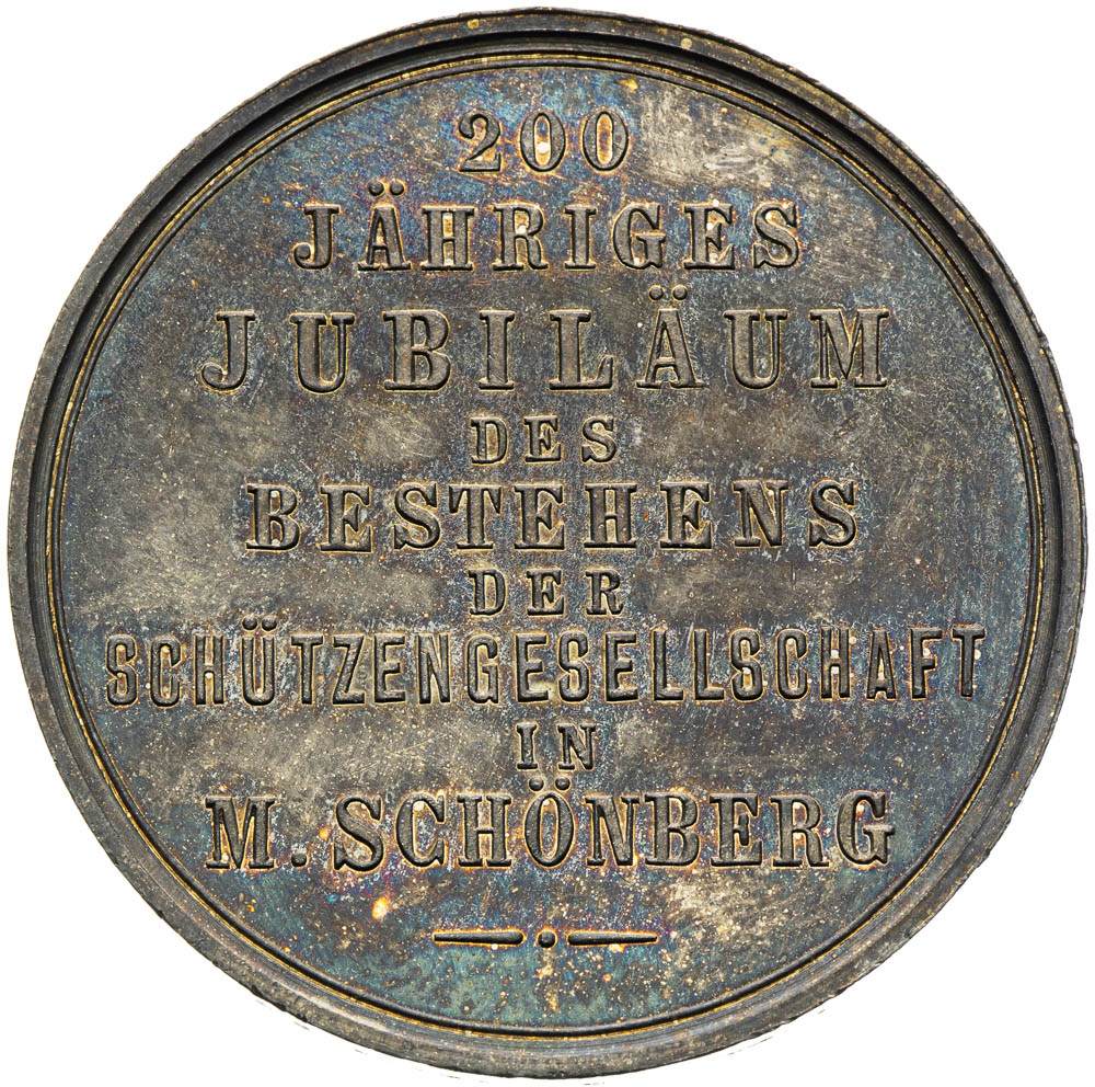 Stříbrná medaile 1887 - revers