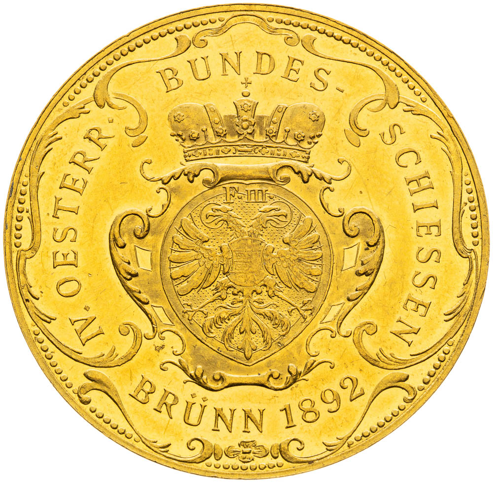 Zlatá medaile 1892 (4 Dukát) - avers