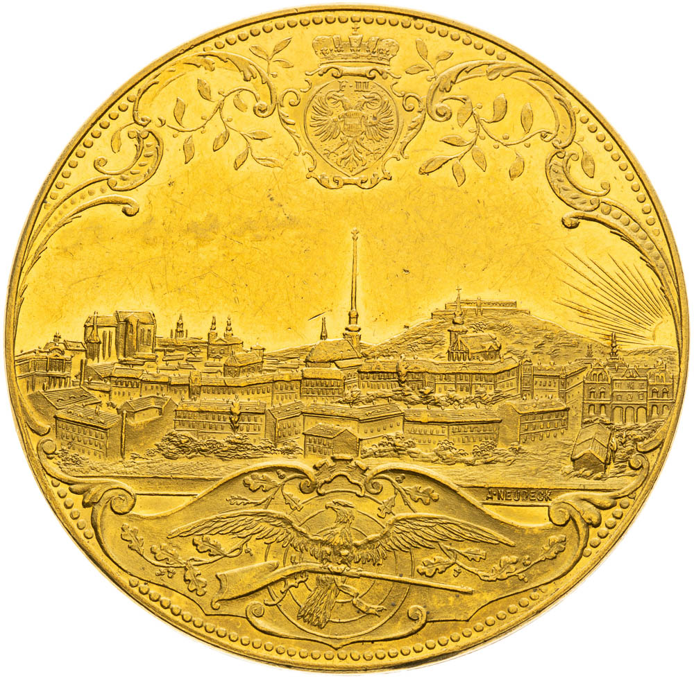 Zlatá medaile 1892 (4 Dukát) - revers