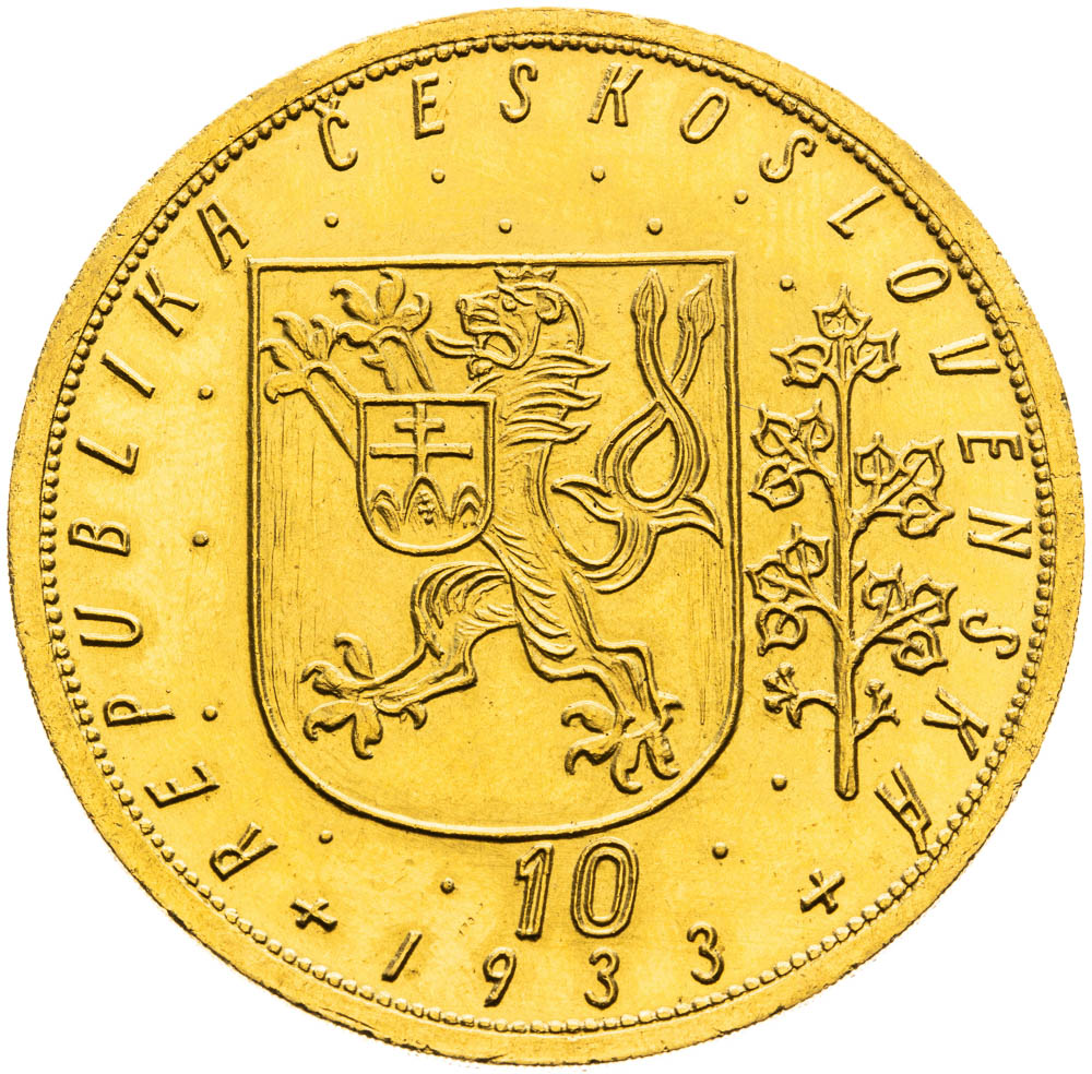 10 Dukát 1933 - revers