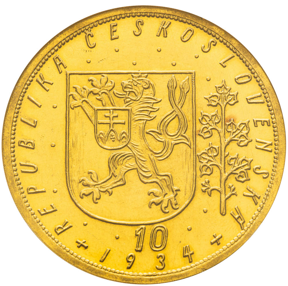 10 Dukát 1934 - revers