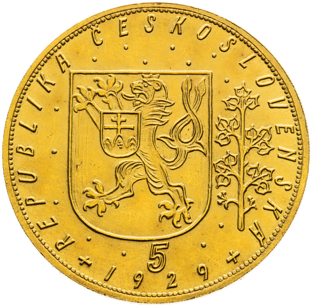 5 Dukát 1929 - revers