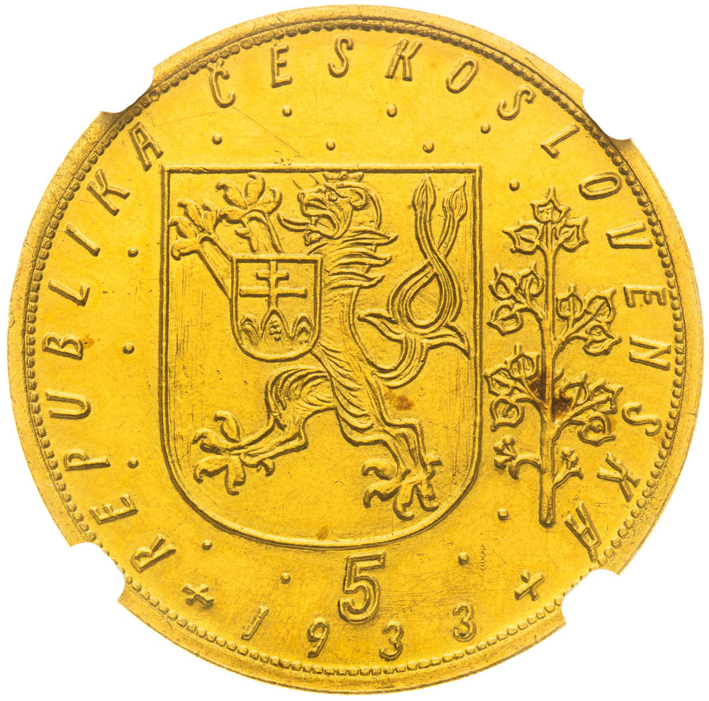 5 Dukát 1933 - revers