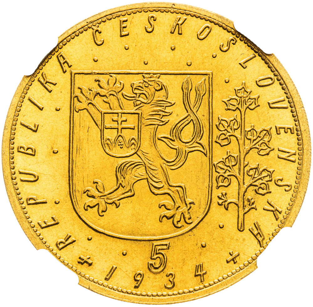 5 Dukát 1934 - revers