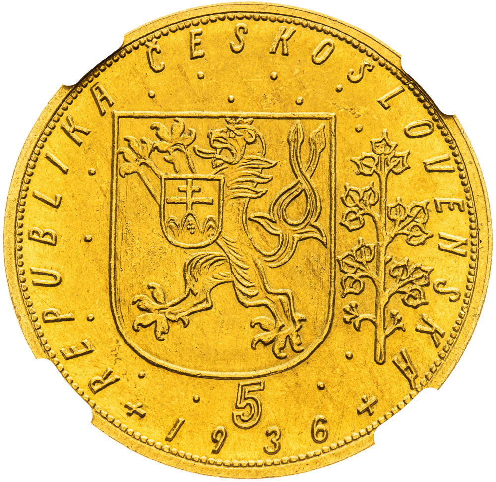 5 Dukát 1936 - revers