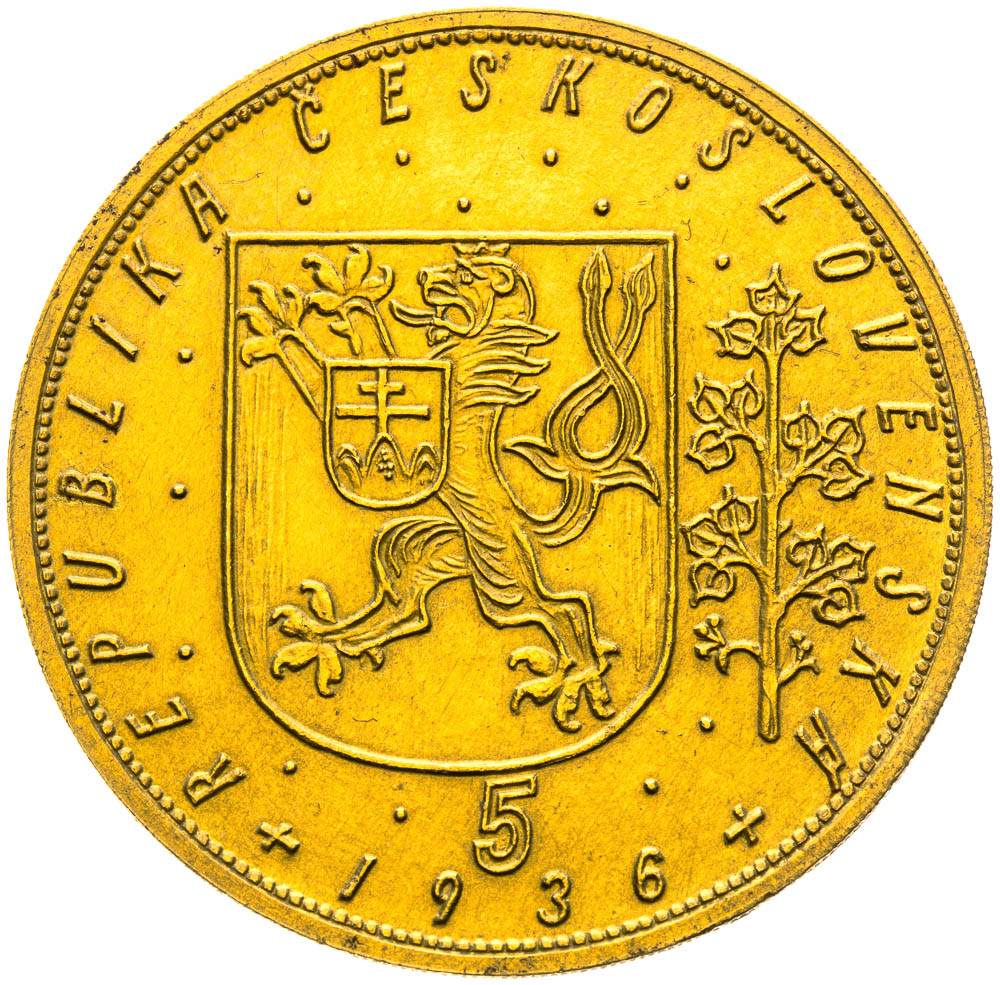 5 Dukát 1936 - revers