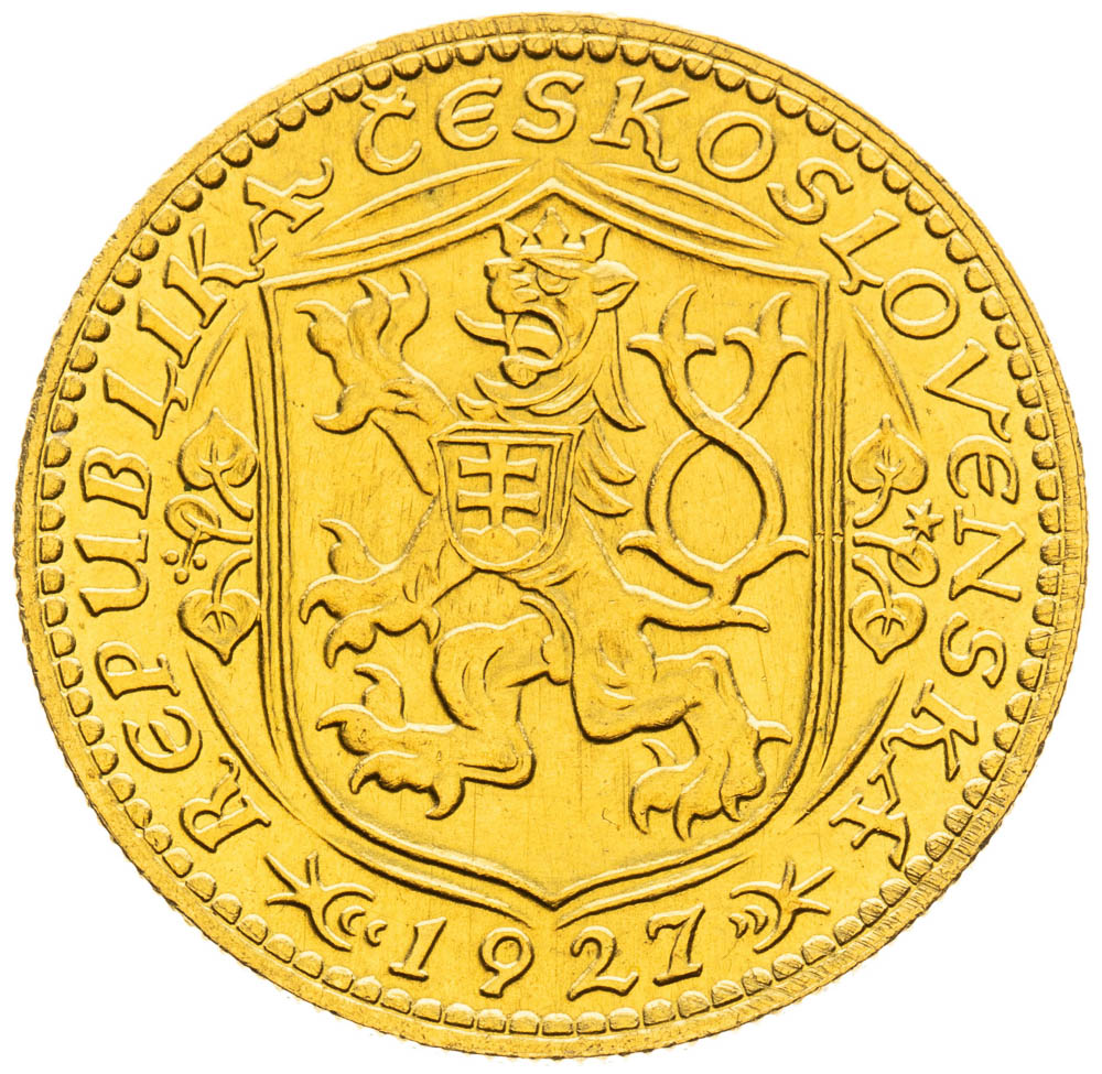 Dukát 1927 - revers