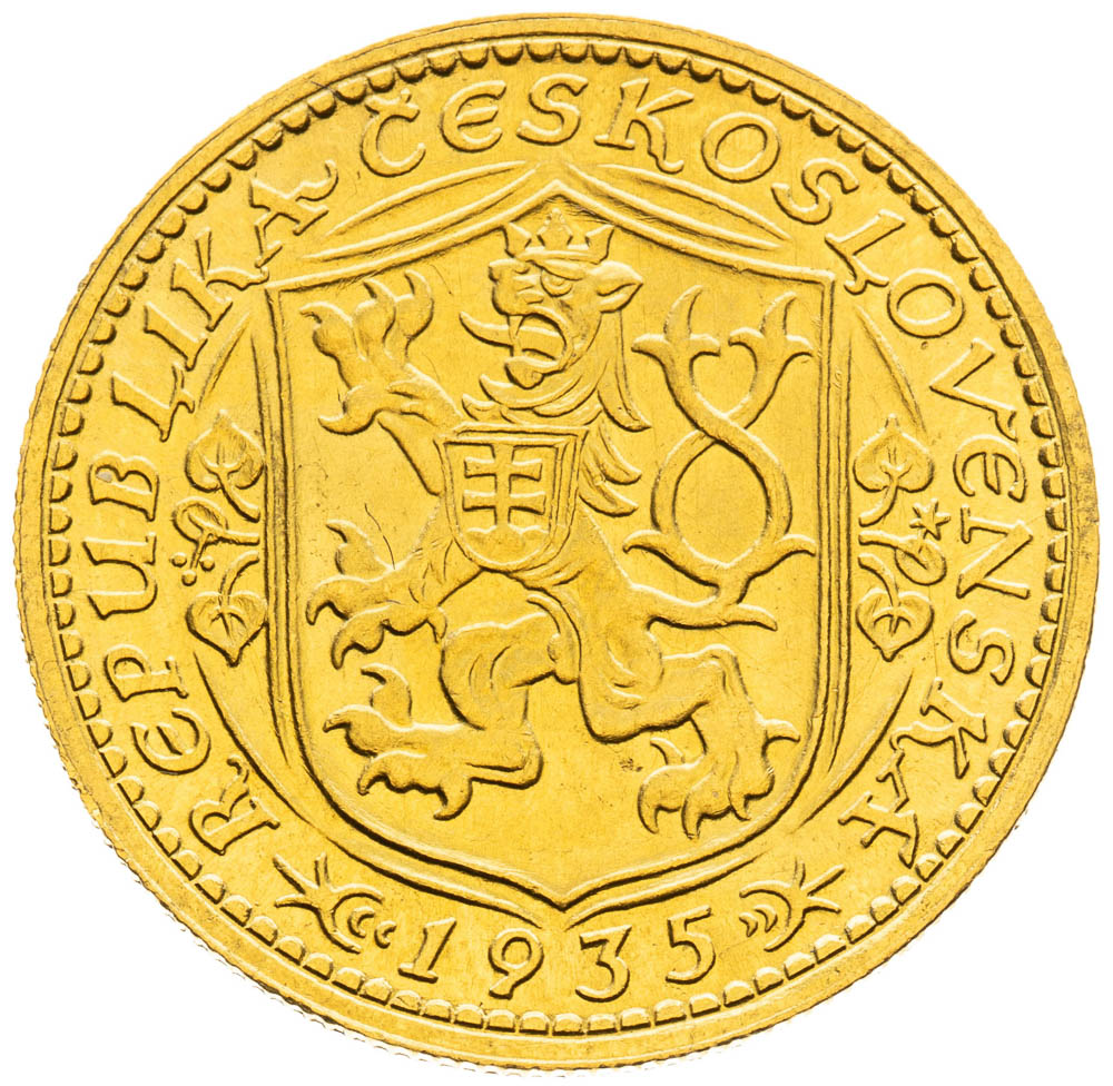 Dukát 1935 - revers