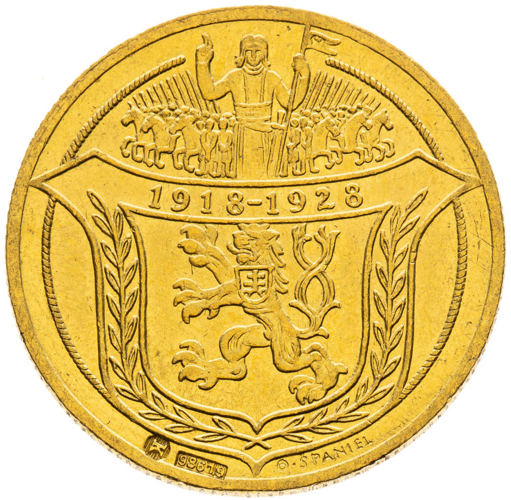 Zlatá medaile 1928 (2 Dukát) - revers