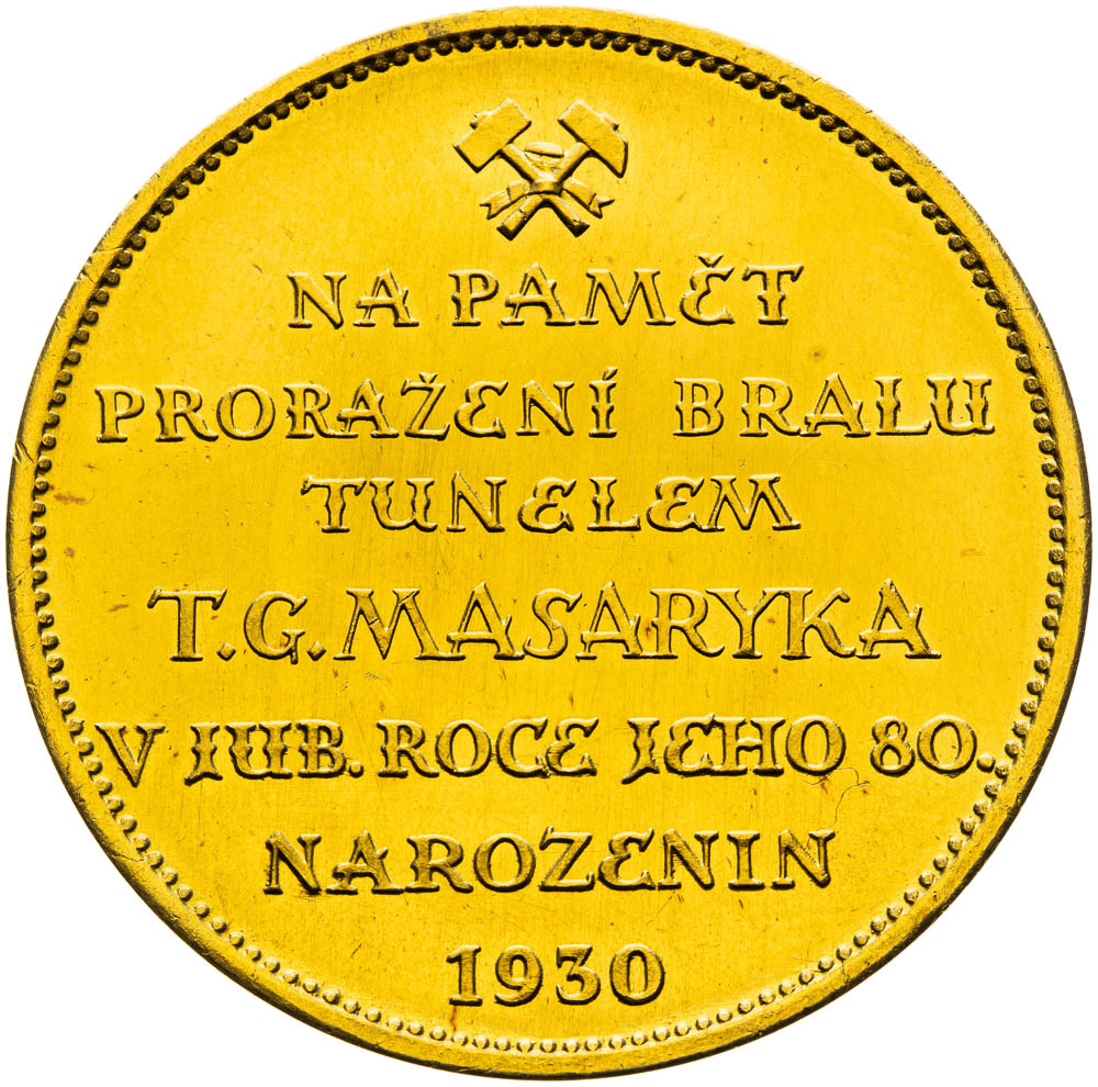 Zlatá medaile 1930 - revers