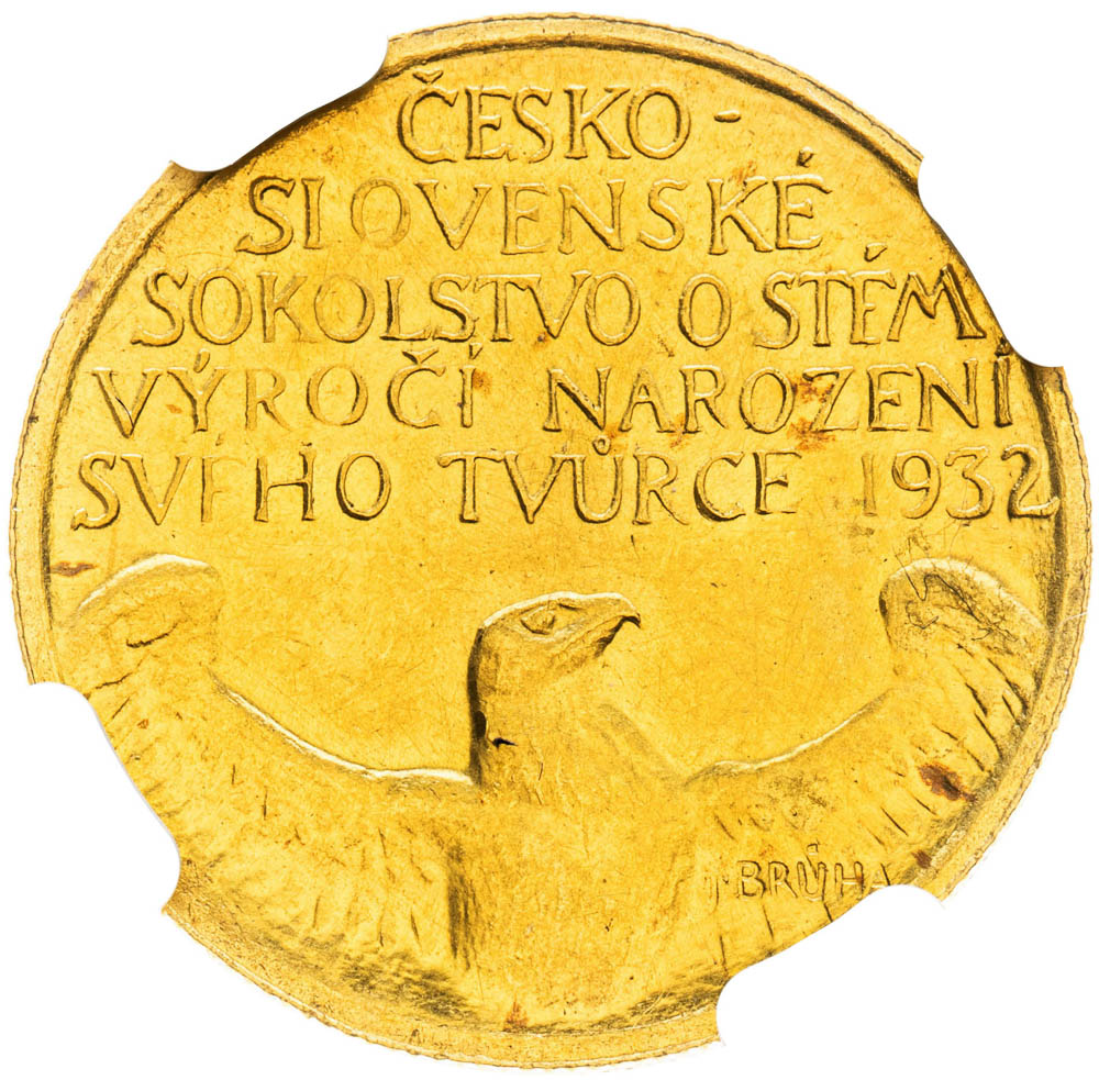 Zlatá medaile 1932 (Dukát) - revers