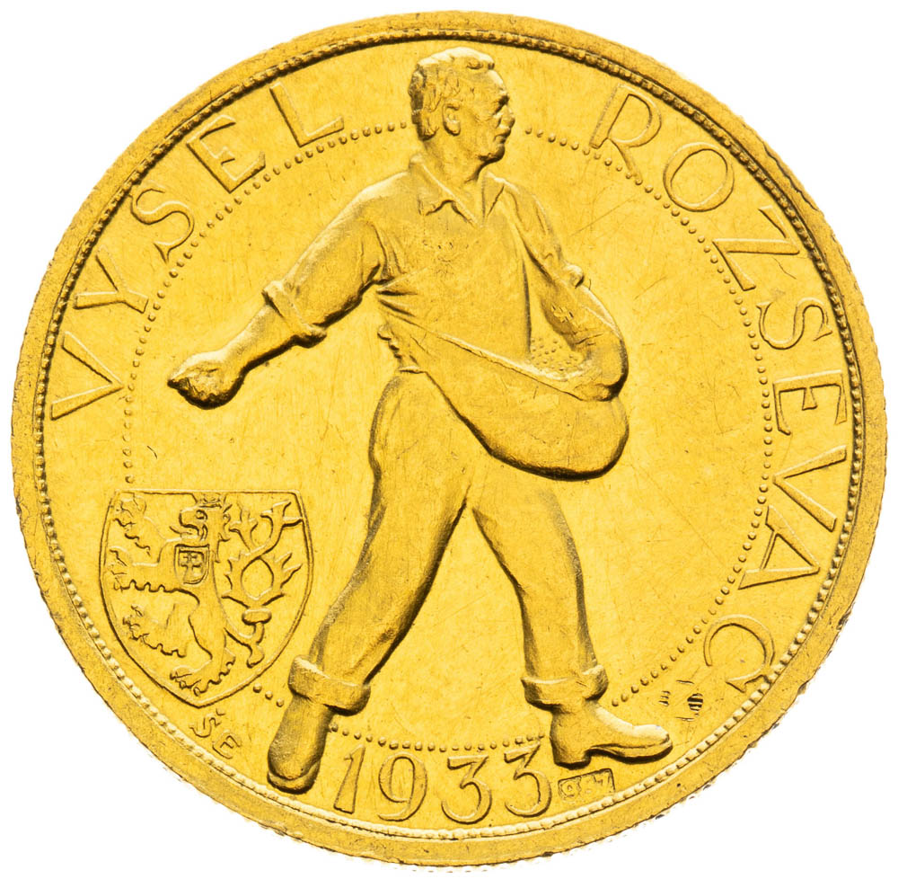 Zlatá medaile 1933 (Dukát) - revers