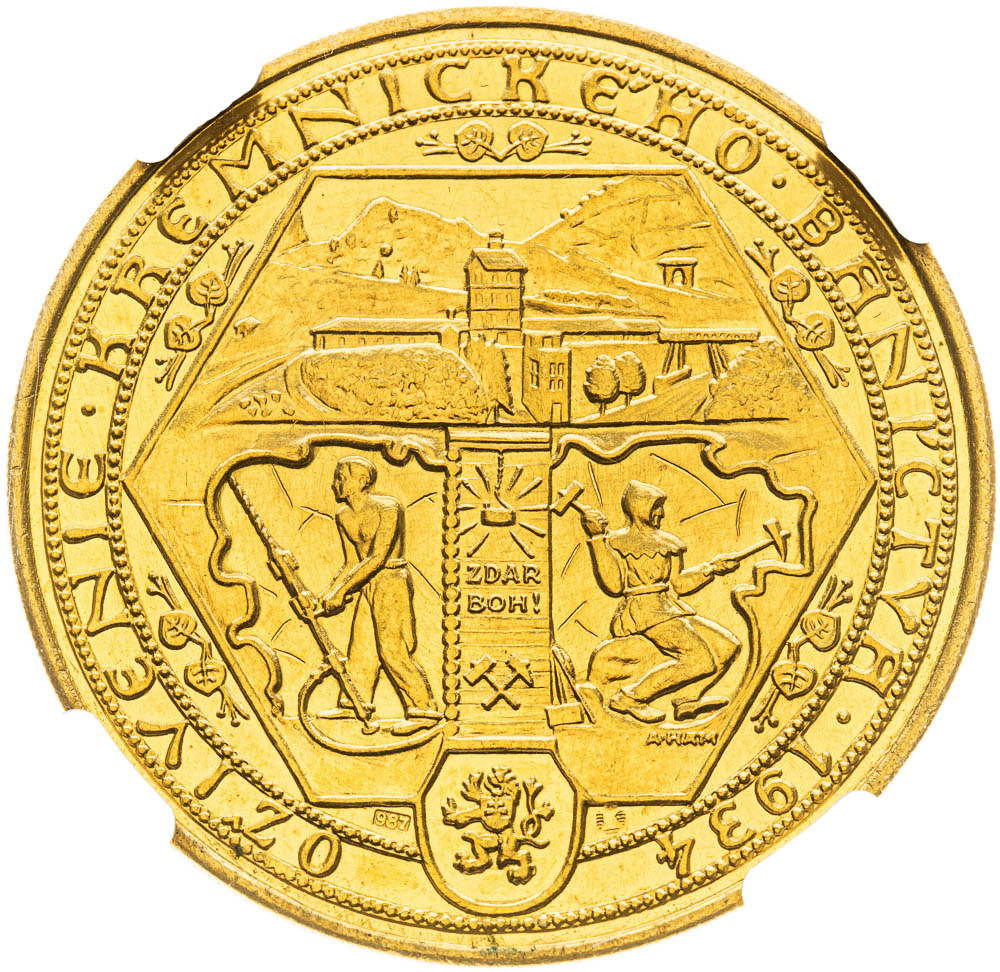 Zlatá medaile 1934 (5 Dukát) - revers