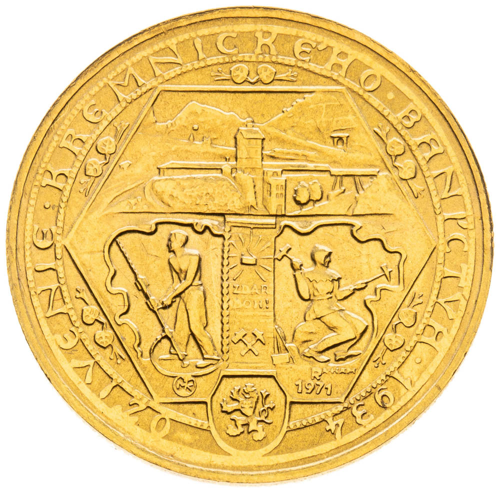 Zlatá medaile 1934/1971 (Dukát) - revers