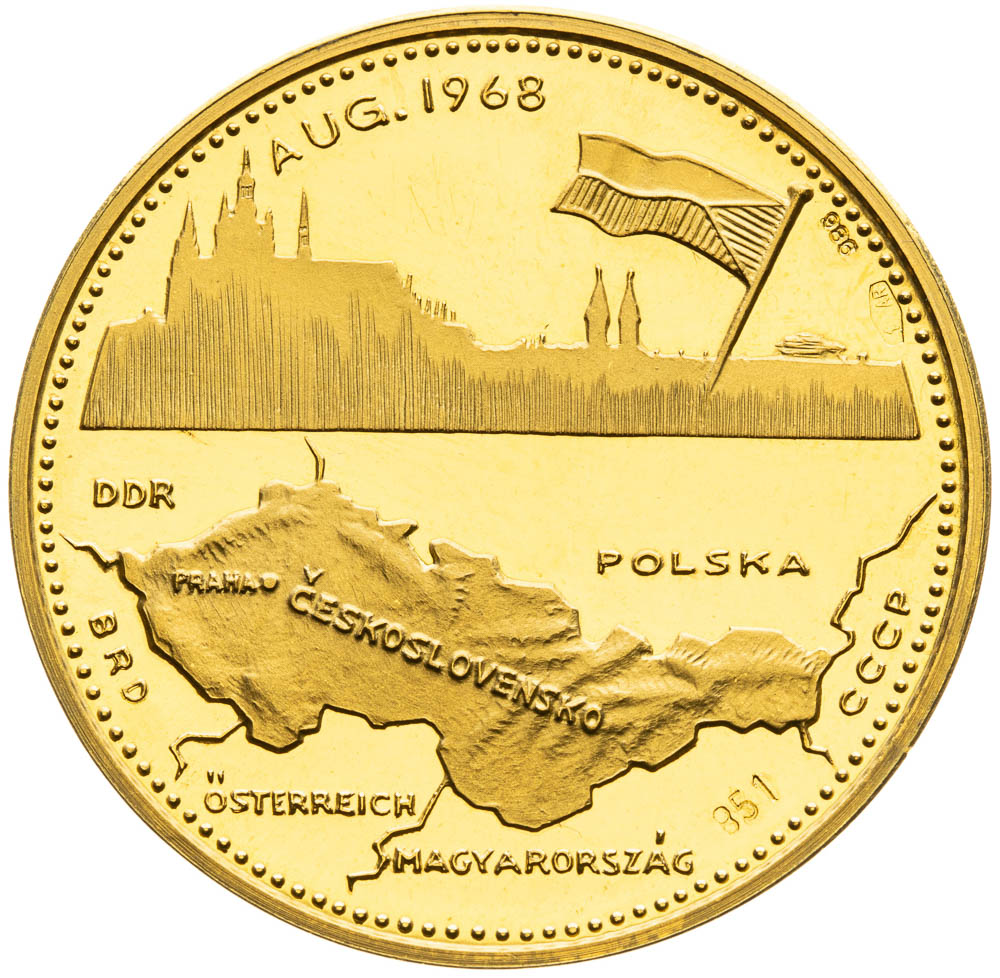 Zlatá medaile 1968 (5 Dukát) - revers