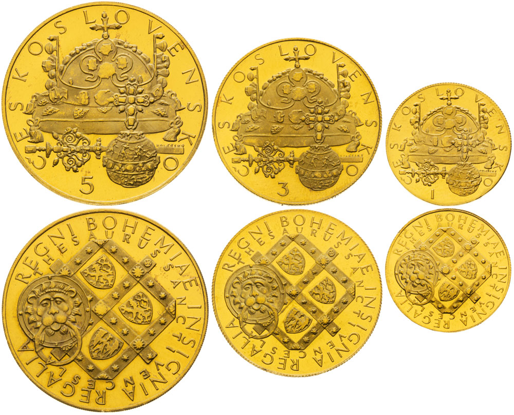 Sada zlatých medailí 1972 (3 ks) - avers