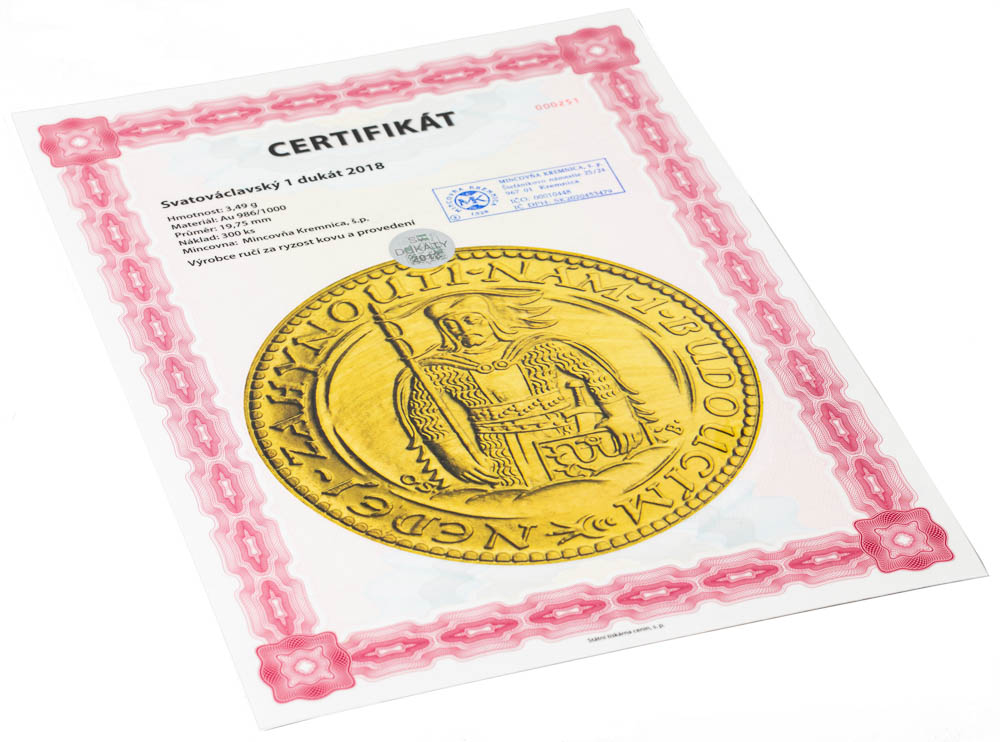 Dukát 2018 - revers