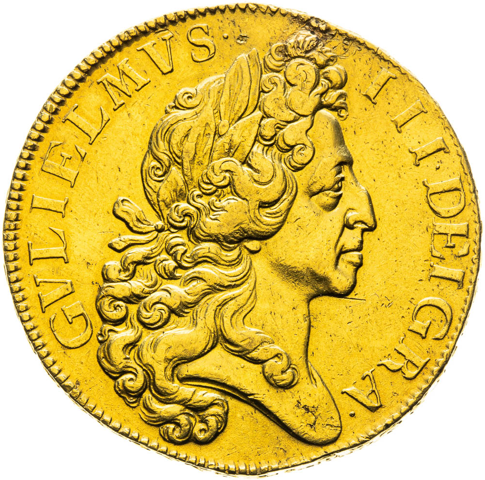 5 Guinea 1701 - avers
