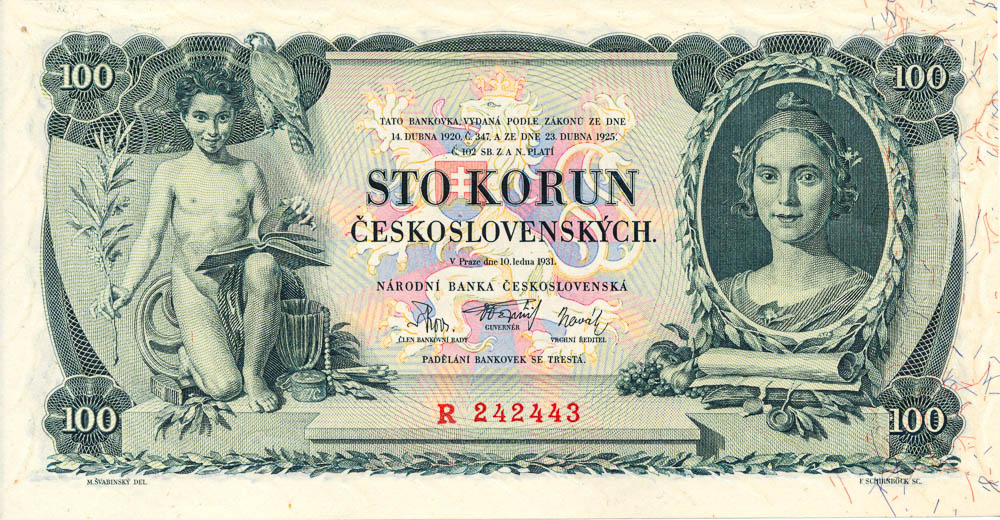 100 Kč 1931 - avers