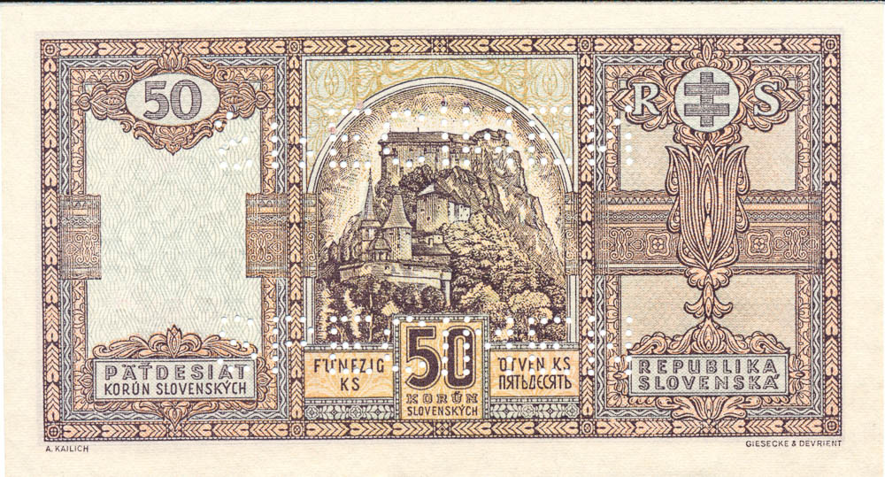 50 Ks 1940 (bankovní vzor) - revers
