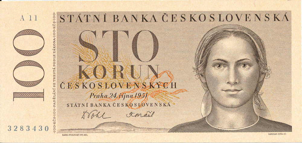 100 Kčs 1951 - avers