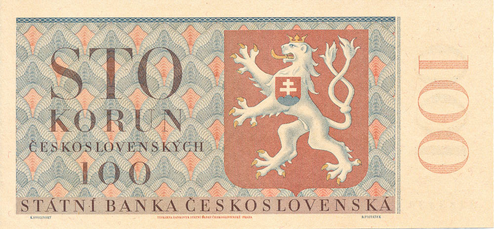 100 Kčs 1951 - revers