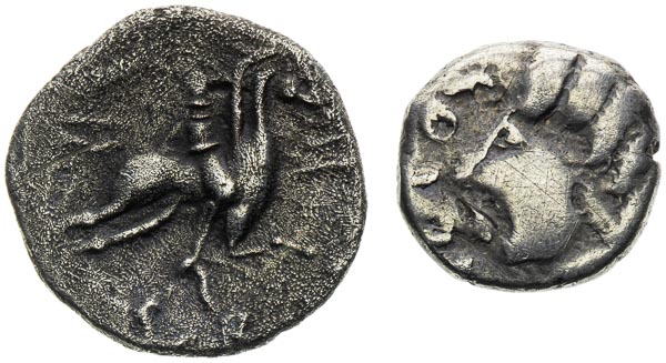 Lot of silvcer coins (2 pcs) - back