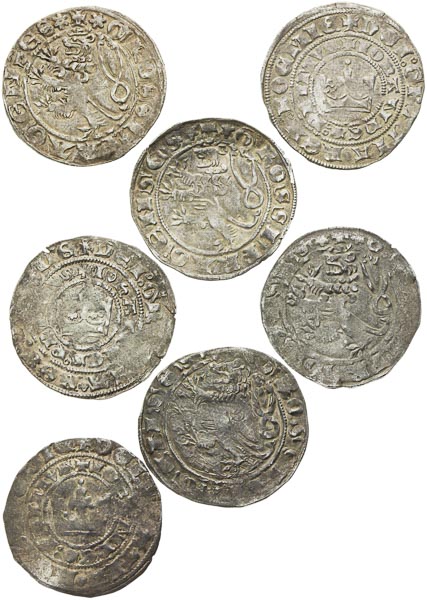 Pražský groš (7 ks) - avers