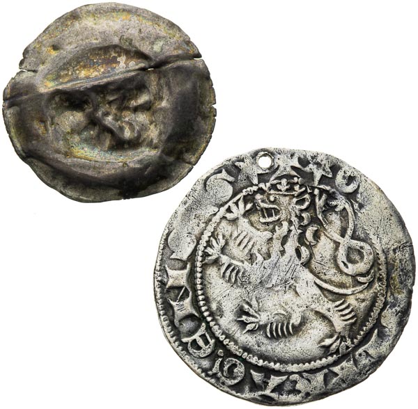 Prague groschen and bracteate
 - back