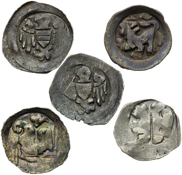 Pfennig (13th-14th century) (5 pcs) - front