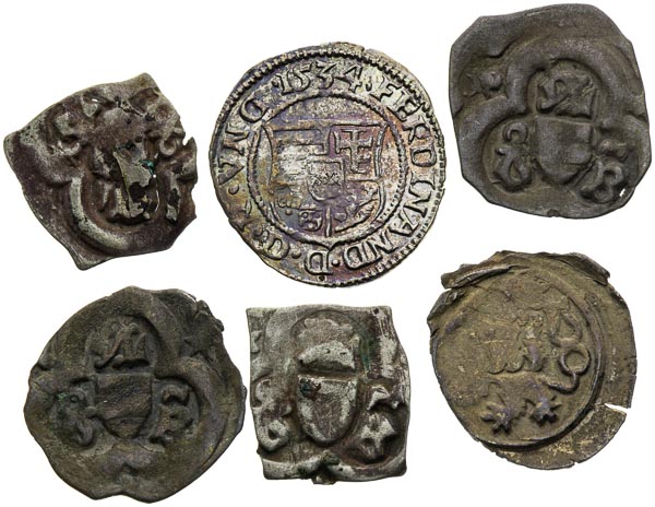 Lot of silver coins (6 pcs) - front