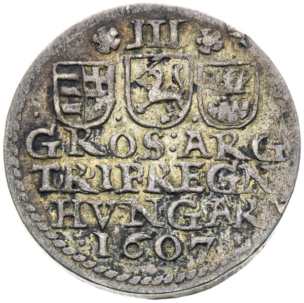 3 Groschen 1607 - back