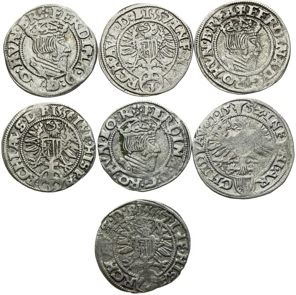 3 Kreutzer 1552, 1556, 1557 (7 pcs) - front