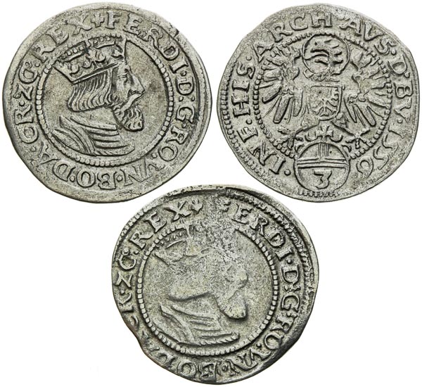 3 Kreutzer 1556 (3 pcs) - front