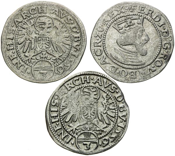 3 Kreutzer 1556 (3 pcs) - back