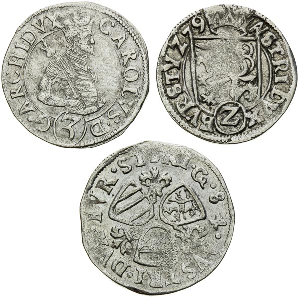 Lot of silver coins (3 pcs) - front